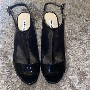 Black Karl Lagerfeld heels